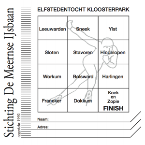 Stempelkaart Elfstedentocht 2012 Stempelkaart Elfstedentocht 2012